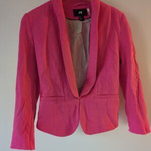 Pink woven blazer jacket